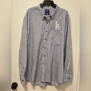 Los Angeles Dodgers LA Antigua Mens Embroidered LOGO-LS Dress Shirt Sz 2XL